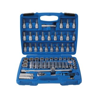 BGS technic Steckschlüssel-Satz | Antrieb 10 mm (3/8") | Zollgrößen | 61-tlg.