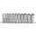 BGS technic Steckschlüssel-Einsatz-Satz Sechskant, tief | Antrieb Innenvierkant 10 mm (3/8") | SW 8 - 19 mm | 11-tlg.