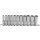 BGS technic Steckschlüssel-Einsatz-Satz Sechskant, tief | Antrieb Innenvierkant 10 mm (3/8") | SW 8 - 19 mm | 11-tlg.