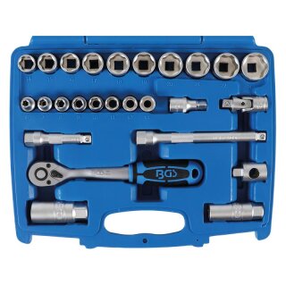 BGS technic Steckschlüssel-Satz Wellenprofil | Antrieb 10 mm (3/8") | 26-tlg.