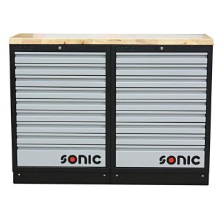 SONIC MSS 26`` 18 Schubladen mit Holz-Arbeitsplatte