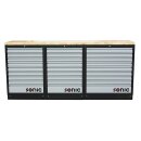 SONIC MSS 26``/34`` mit 27 Schubladen mit Holz-Arbeitsplatte