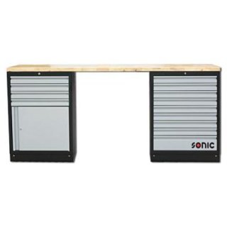 SONIC MSS 26``/34`` 9 Schubladen, Schrank mit Türe mit Holz-Arbeit