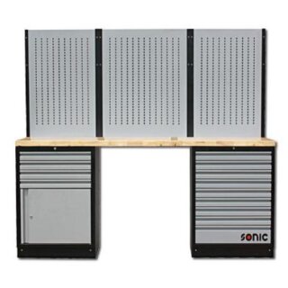 SONIC MSS26``/34`` mit 13 Schubladen mit Holz-Arbeitsplatte