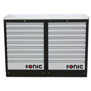 SONIC MSS 26`` 18 Schubladen mit Edelstahl-Arbeitsplatte