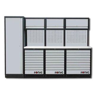 SONIC MSS 281 mit 27 Schubladen mit Edelstahl-Arbeitsplatte