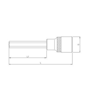 SONIC 1/2`` innen 6 Kant Biteinsatz, 140mm, 10mm