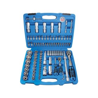 BGS technic Steckschlüssel-Satz Wellenprofil | Antrieb 6,3 mm (1/4") / 12,5 mm (1/2") | 95-tlg.