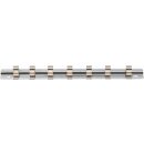 BGS technic Aufsteckschiene mit 7 Clips | 6,3 mm (1/4")