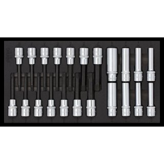 Sonic 1/3 SFS 1/2" NUSS-SATZ, 22-TLG. SCHAUMEINLAGE