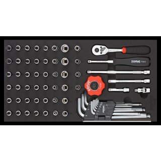 Sonic 1/3 SFS 1/4" BITEINSATZ-SATZ, 63-TLG. SCHAUMEINLAGE