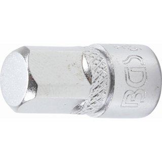 BGS technic Steckschlüssel-Adapter | Innenvierkant 6,3 mm (1/4") - Außenvierkant 10 mm (3/8")