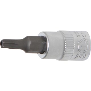 BGS technic Bit-Einsatz | Antrieb Innenvierkant 6,3 mm (1/4") | T-Profil (für Torx) mit Bohrung T20