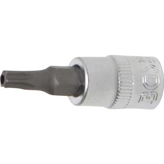 BGS technic Bit-Einsatz | Antrieb Innenvierkant 6,3 mm (1/4") | T-Profil (für Torx) mit Bohrung T25