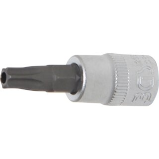BGS technic Bit-Einsatz | Antrieb Innenvierkant 6,3 mm (1/4") | T-Profil (für Torx) mit Bohrung T30