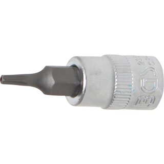BGS technic Bit-Einsatz | Antrieb Innenvierkant 6,3 mm (1/4") | T-Profil (für Torx) mit Bohrung T9