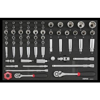 Sonic 3/8" & 1/2" SATZ 65-TLG. SCHAUMEINLAGE