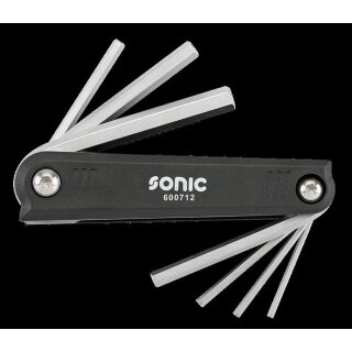 Sonic innen 6 Kantschlüssel, einklappbar, 7-tlg.