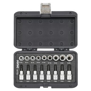 Sonic 1/2" TX-Bit- und Nuss Satz  im BMCS, 17tlg.