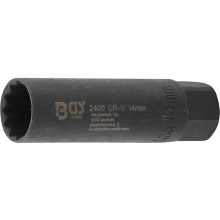 BGS technic Zündkerzen-Einsatz Sechskant | Antrieb Innenvierkant 10 mm (3/8") | SW 14 mm