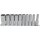 BGS technic Steckschlüssel-Einsatz-Satz Sechskant, tief | Antrieb Innenvierkant 12,5 mm (1/2") | Zollgrößen | 10-tlg.