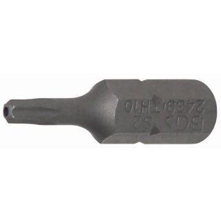 BGS technic Bit | Antrieb Außensechskant 6,3 mm (1/4") | T-Profil (für Torx) mit Bohrung T10