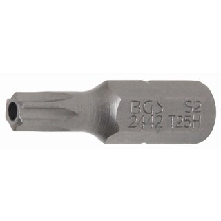 BGS technic Bit | Antrieb Außensechskant 6,3 mm (1/4") | T-Profil (für Torx) mit Bohrung T25