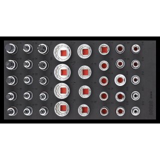 Sonic 1/3 SFS 1/2" INNENSECHSKANT- U. TX-BITS U. NUSS-SATZ 38-TLG. SCHAUMEINLAGE