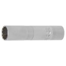 BGS technic Zündkerzen-Einsatz mit Haltegummi, Zwölfkant, lang | Antrieb Innenvierkant 10 mm (3/8") | SW 16 mm