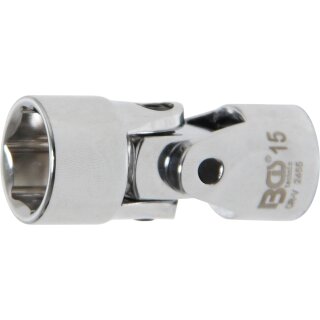 BGS technic Kardangelenk-Einsatz Sechskant | Antrieb Innenvierkant 10 mm (3/8") | SW 15 mm