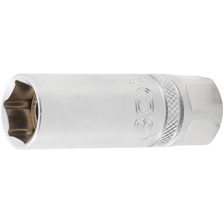 BGS technic Zündkerzen-Einsatz mit Magnet, Sechskant | Antrieb Innenvierkant 12,5 mm (1/2") | SW 16 mm