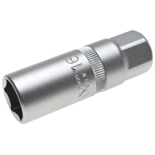 BGS technic Zündkerzen-Einsatz mit Magnet, Sechskant | Antrieb Innenvierkant 10 mm (3/8") | SW 16 mm