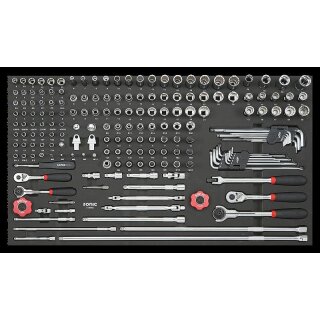 Sonic SFS 1/4 & 3/8 Nuss- und Bit-Set mit Ratschen 185-tlg.