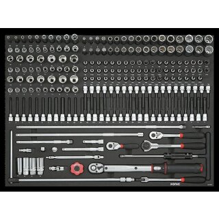 Sonic SFS, 3/8 Nüsse- u. Bit-Set 218-tlg.