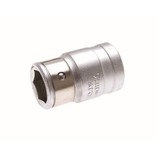 BGS technic Bit-Adapter mit Haltekugel | Innenvierkant 12,5 mm (1/2") | Innensechskant 14 mm