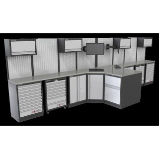 Sonic MSS 26/34 mit 32 Schubladen mit Holz-Arbeitsplatte