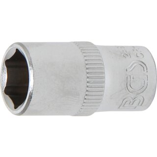 BGS technic Steckschlüssel-Einsatz Sechskant | Antrieb Innenvierkant 6,3 mm (1/4") | SW 9 mm
