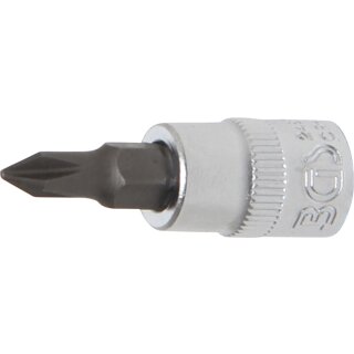 BGS technic Bit-Einsatz | Antrieb Innenvierkant 6,3 mm (1/4") | Kreuzschlitz PH1