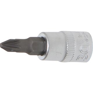 BGS technic Bit-Einsatz | Antrieb Innenvierkant 6,3 mm (1/4") | Kreuzschlitz PZ2