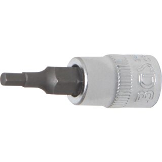 BGS technic Bit-Einsatz | Antrieb Innenvierkant 6,3 mm (1/4") | Innensechskant 3 mm