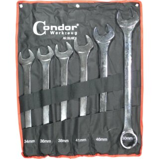 Condor Gabel-Ringschlüssel-Satz, 6-tlg., 34-50 mm