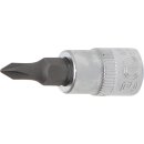 BGS technic Bit-Einsatz | Antrieb Innenvierkant 6,3 mm (1/4") | Kreuzschlitz PH0