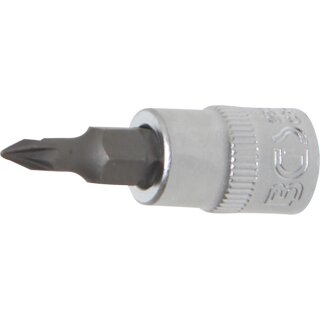 BGS technic Bit-Einsatz | Antrieb Innenvierkant 6,3 mm (1/4") | Kreuzschlitz PZ0