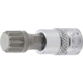 BGS technic Bit-Einsatz | Antrieb Innenvierkant 6,3 mm (1/4") | Innenvielzahn (für XZN) M10