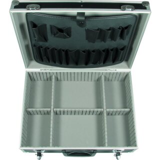 Condor Werkzeugkoffer, schwarz + Alu-Rahmen, 460x340x150 mm, leer