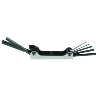 Condor Sechskant-Stiftschlüssel-Satz, 7-tlg., Klapphalter, 2.5-10 mm