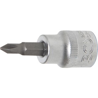 BGS technic Bit-Einsatz | Antrieb Innenvierkant 10 mm (3/8") | Kreuzschlitz PH1