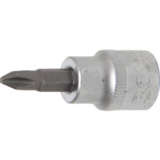 BGS technic Bit-Einsatz | Antrieb Innenvierkant 10 mm (3/8") | Kreuzschlitz PH2
