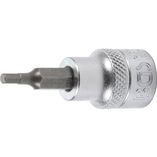BGS technic Bit-Einsatz | Antrieb Innenvierkant 10 mm (3/8") | Innensechskant 3 mm