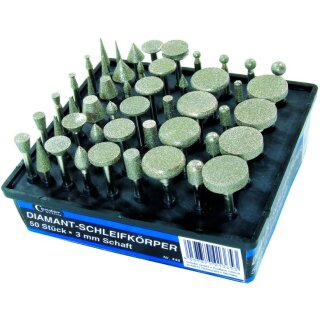 Condor Diamant-Schleifkörper-Satz, 50-tlg., 3 mm Schaft